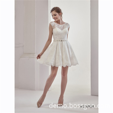 China Beach Simple White Cheap Short wedding dress short